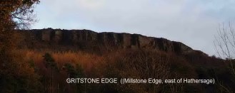 Gritstone edge: Millstone Edge, east of Hathersage.